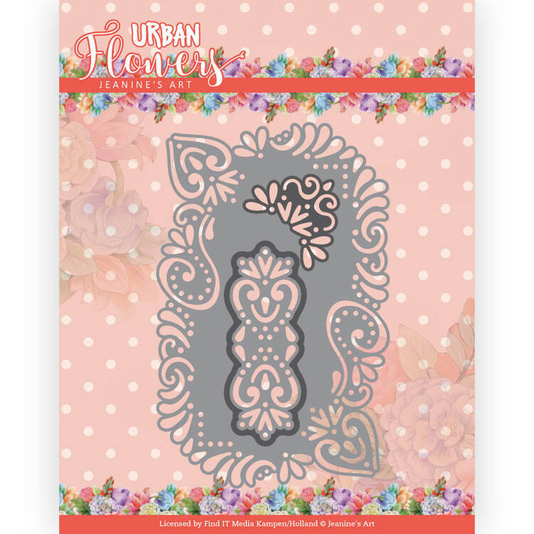 JAD10164 Dies Jeanine's Art Urban Flowers Urban Rectangle